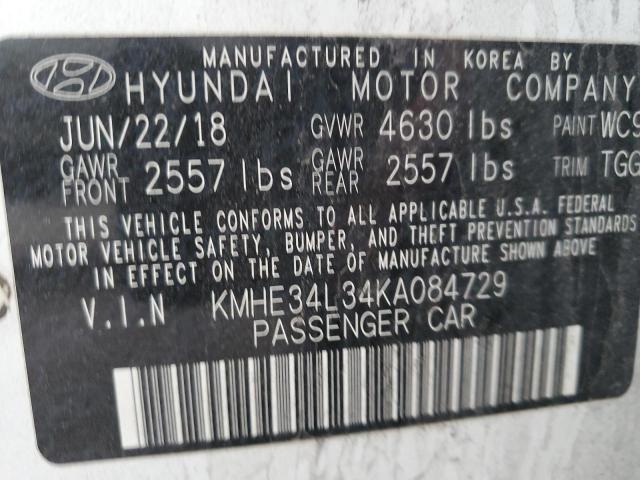 KMHE34L34KA084729 Hyundai SONATA HYBRID
