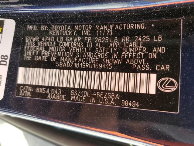 58ADZ1B19RU169415 Lexus Es 350 Base