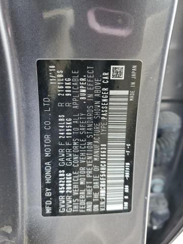 JHMCR6F54HC016638 Honda Accord Hybrid Exl