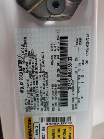 3FA6P0LU4LR155133 Ford FUSION SE