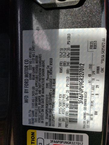 3FA6P0PU9GR327012 Ford Fusion Se Phev
