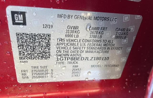 1GTP8BED7LZ180110 GMC Sierra C1500 Sle