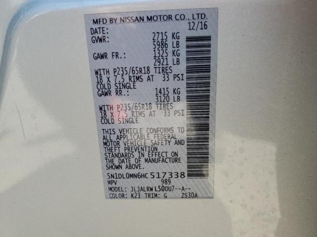 5N1DL0MN6HC517338 Infiniti QX60