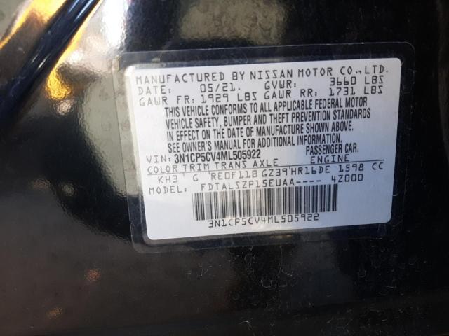 3N1CP5CV4ML505922 Nissan KICKS SV