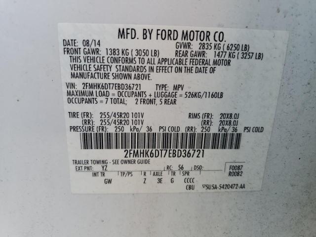 2FMHK6DT7EBD36721 Ford Flex Limited