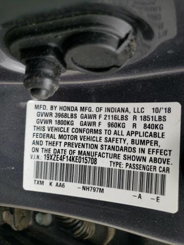 19XZE4F14KE015708 Honda Insight Lx