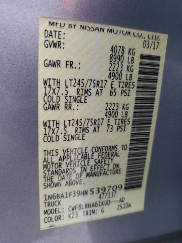 1N6BA1F39HN539709 Nissan TITAN XD S