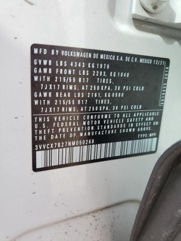 3VVCX7B27NM050268 Volkswagen TAOS S