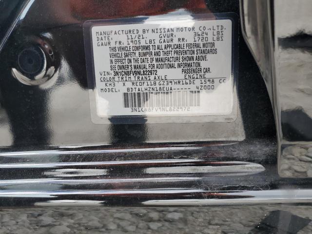 3N1CN8FV9NL822972 Nissan VERSA SR