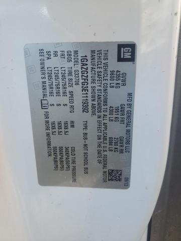 1GAZGZFG3E1119392 Chevrolet Express G3500 Ls