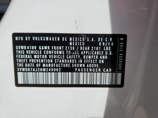 3VWDB7AJ2HM249062 Volkswagen JETTA SE