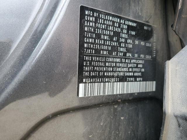 WVGAV3AX1EW528231 Volkswagen TIGUAN S
