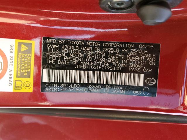 JTHBK1GG1F2198840 Lexus ES 350
