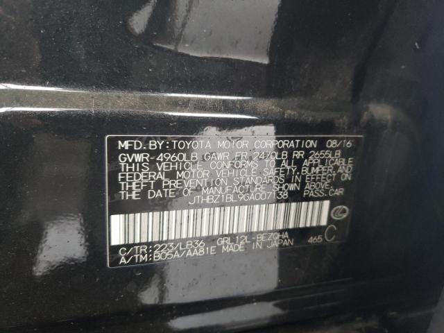 JTHBZ1BL9GA007138 Lexus Gs 350 Base