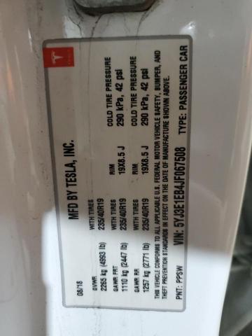 5YJ3E1EB4JF067508 Tesla MODEL 3