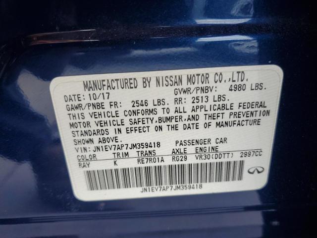 JN1EV7AP7JM359418 Infiniti Q50 LUXE