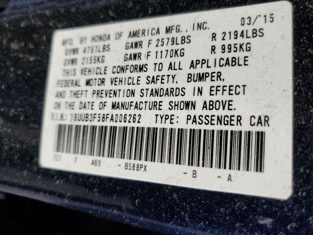 19UUB3F58FA006262 Acura TLX TECH