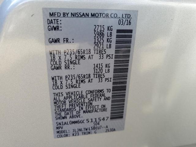 5N1AL0MM6GC511547 Infiniti QX60