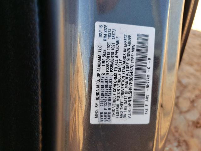 5FNRL5H97FB064870 Honda Odyssey Touring