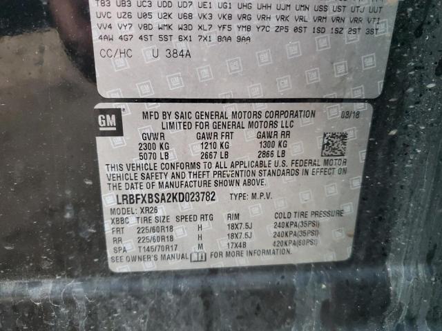 LRBFXBSA2KD023782 Buick Envision Preferred