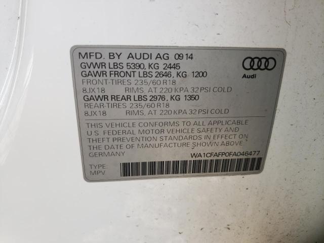 WA1CFAFP0FA046477 Audi Q5 PREMIUM