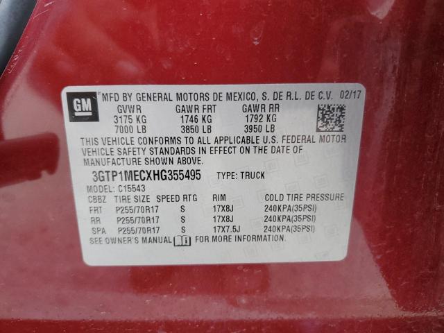 3GTP1MECXHG355495 GMC Sierra C1500 Sle