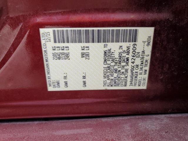 1N4AA6AP0GC426009 Nissan Maxima 3.5s