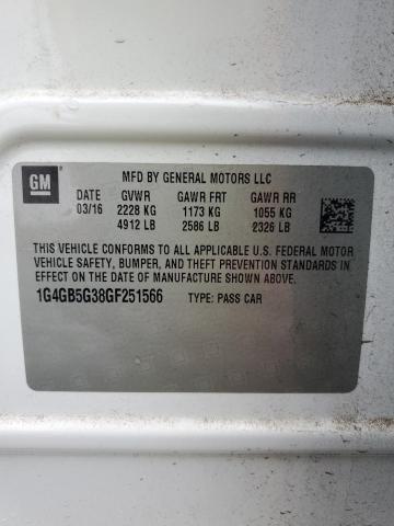 1G4GB5G38GF251566 Buick Lacrosse