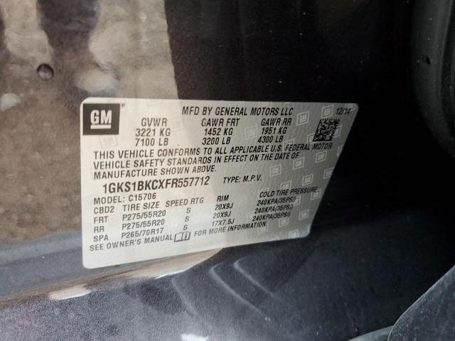 1GKS1BKCXFR557712 GMC YUKON SLT