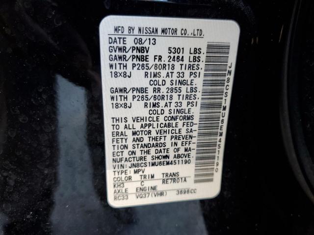 JN8CS1MU6EM451190 Infiniti QX70