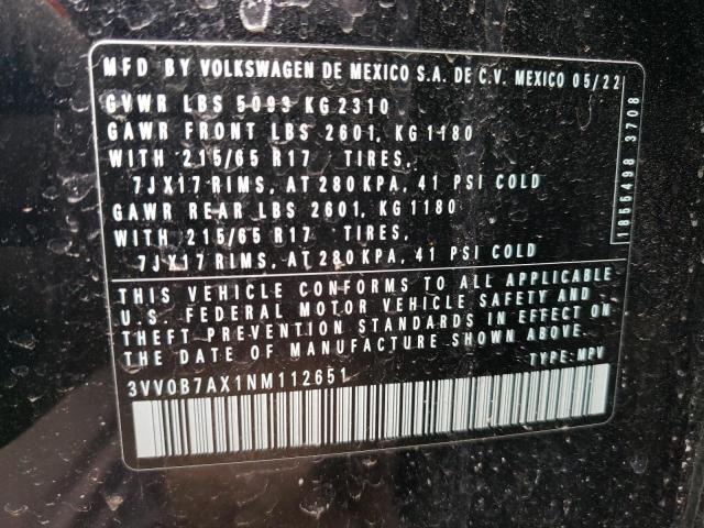 3VV0B7AX1NM112651 Volkswagen TIGUAN S
