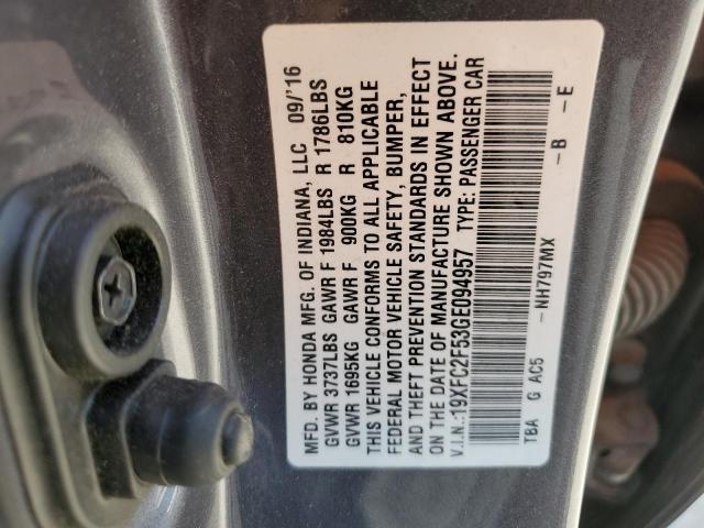 19XFC2F53GE094957 Honda Civic Lx