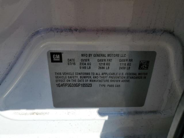 1G4GF5G30GF105523 Buick Lacrosse Premium