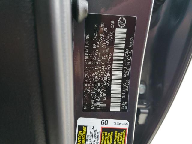 58AGZ1B19NU127916 Lexus Es 350 Base
