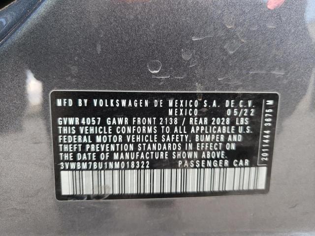 3VWBM7BU1NM018322 Volkswagen Jetta Sport