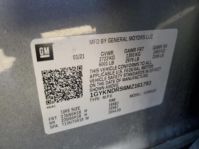 1GYKNDRS6MZ161793 Cadillac Xt5 Premium Luxury