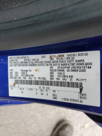 3FADP4FJ5EM215744 Ford Fiesta Titanium