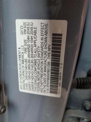 5FNYF8H5XPB011289 Honda Passport Exl