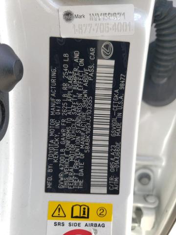 58ABK1GGXJU103355 Lexus ES 350