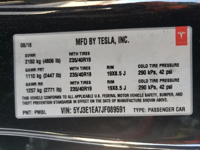 5YJ3E1EA7JF089591 Tesla MODEL 3