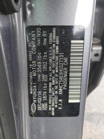 KMHCT5AEXHU327131 Hyundai ACCENT SE