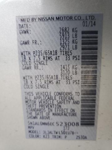 5N1AL0MN6EC523008 Infiniti QX60