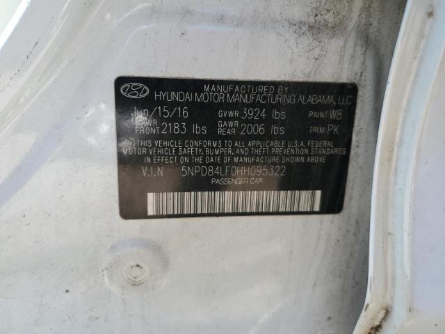 5NPD84LF0HH095322 Hyundai ELANTRA SE