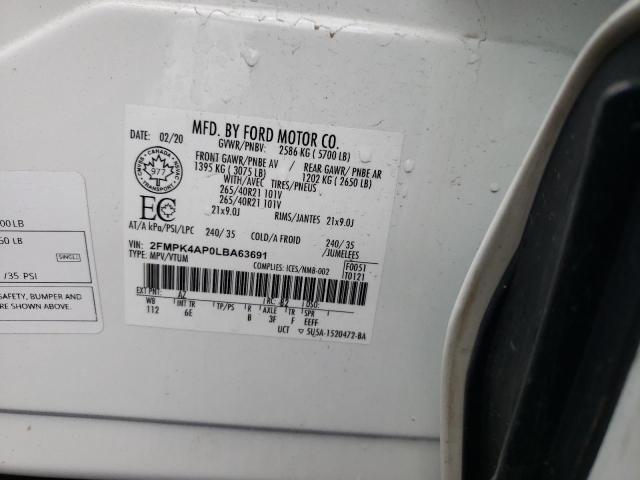 2FMPK4AP0LBA63691 Ford EDGE ST