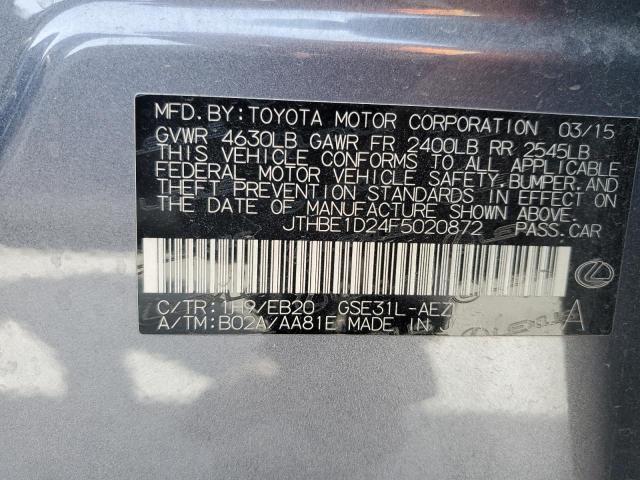 JTHBE1D24F5020872 Lexus IS 350