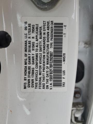 19XFB2F78FE292887 Honda CIVIC SE