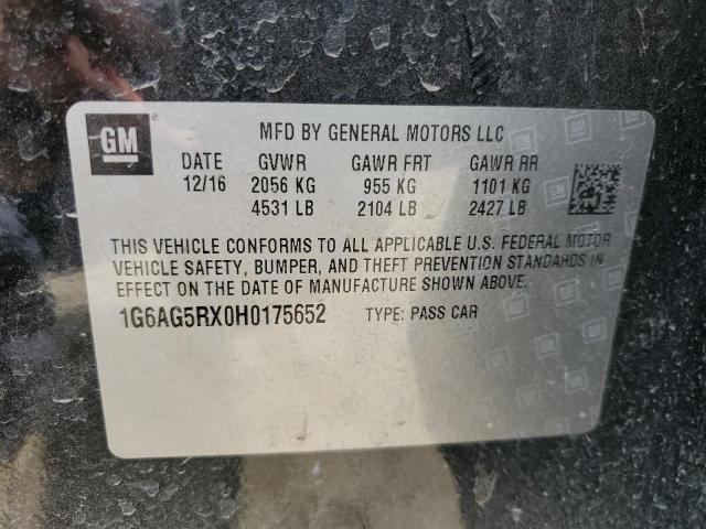 1G6AG5RX0H0175652 Cadillac ATS