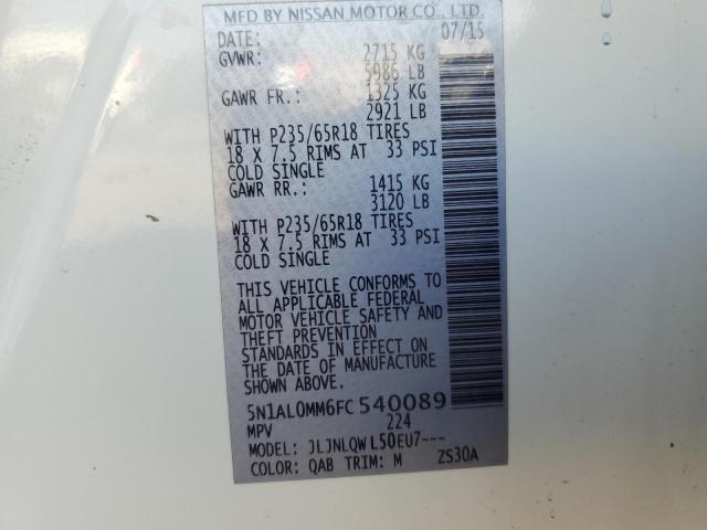 5N1AL0MM6FC540089 Infiniti QX60