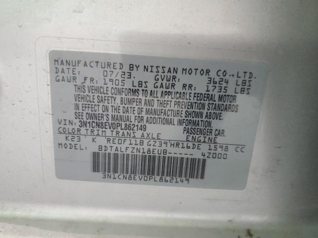 3N1CN8EV0PL862149 Nissan VERSA SV