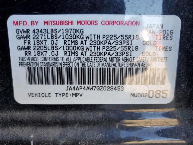 JA4AP4AW7GZ028453 Mitsubishi Outlander Sport Sel